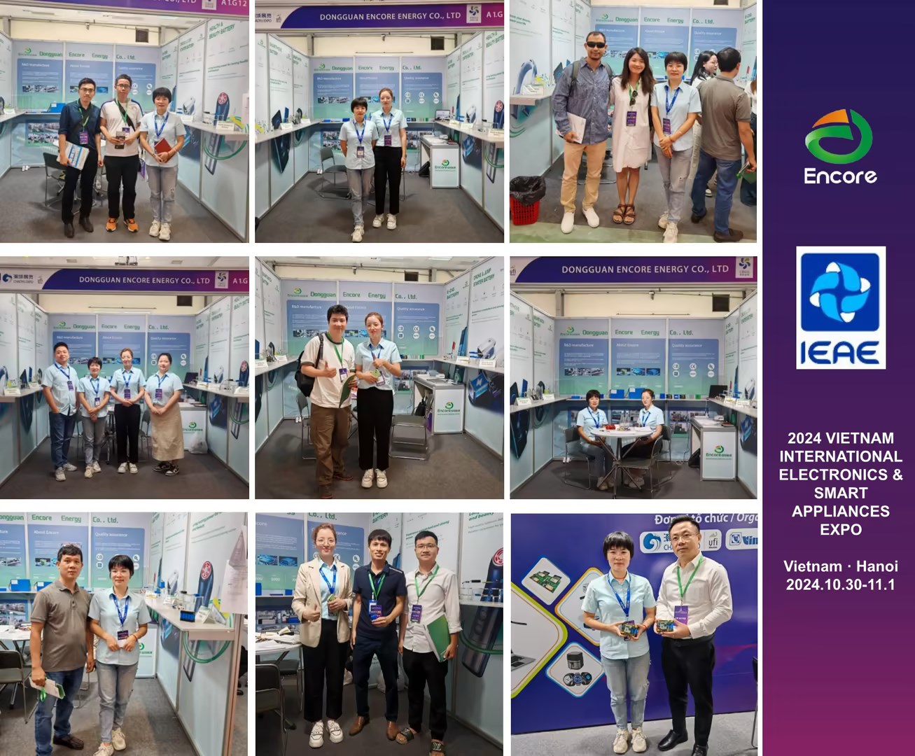 29 tháng 10 - 1 tháng 11 năm 2024 Công ty TNHH Năng lượng Đông Quan ENCORE tham gia Bản tin Triển lãm Triển lãm Điện tử & Thiết bị Thông minh Quốc tế Việt Nam