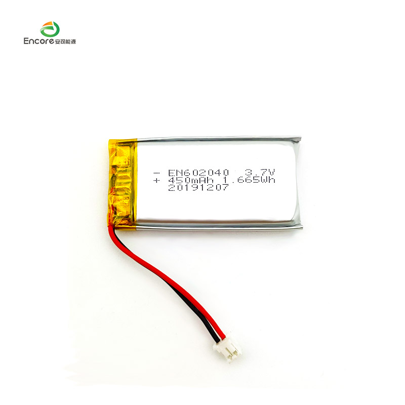 602040 3.7v 450mah Li Polymer Pin