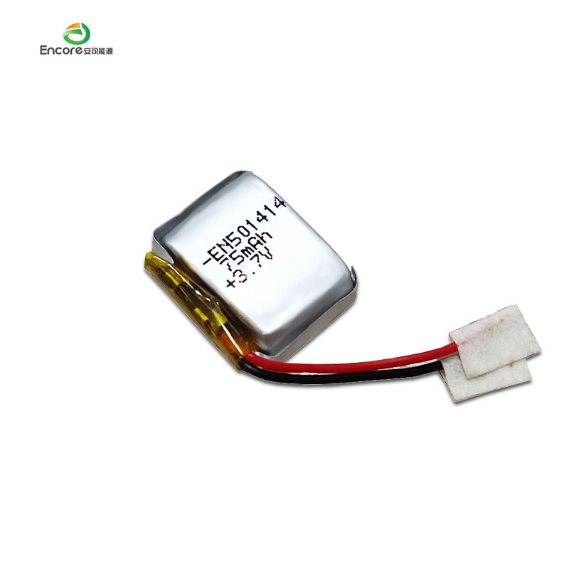 Pin polymer 75mah Li 501419