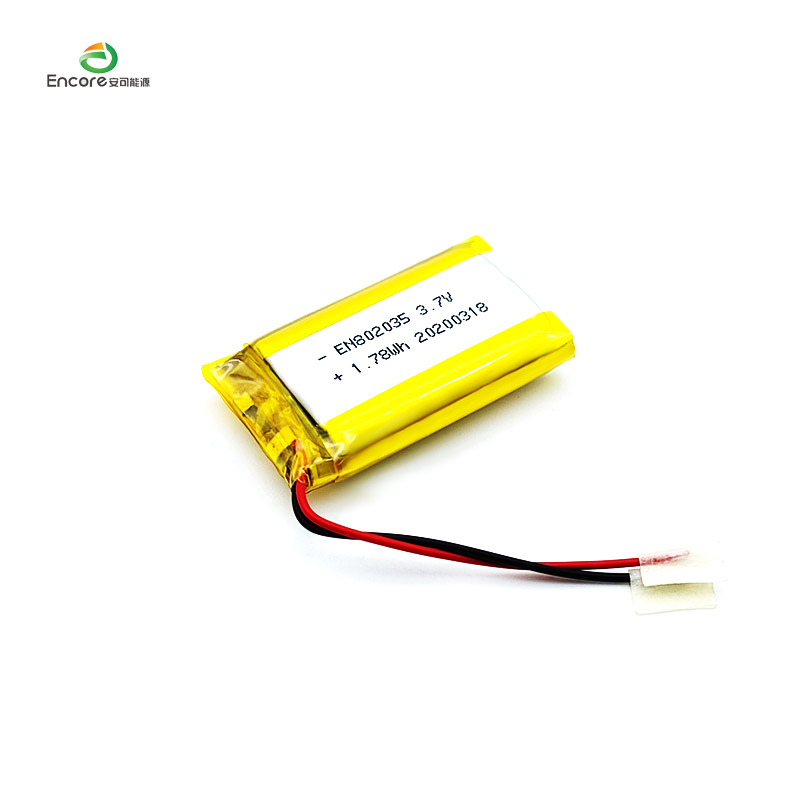 802035 3.7V 480mah Pin polymer